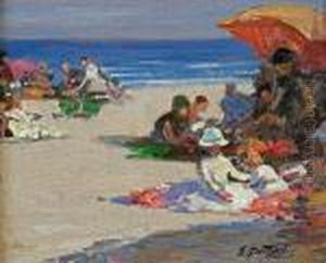 Beach Scene by Edward Henry Potthast