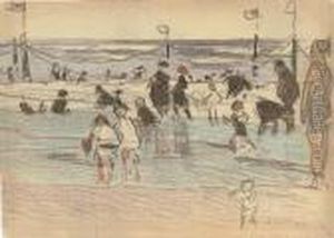 Figures At The Beach by Edward Henry Potthast
