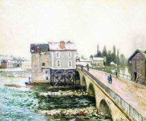 The Bridge and Mills of Moret, Winter's Effect