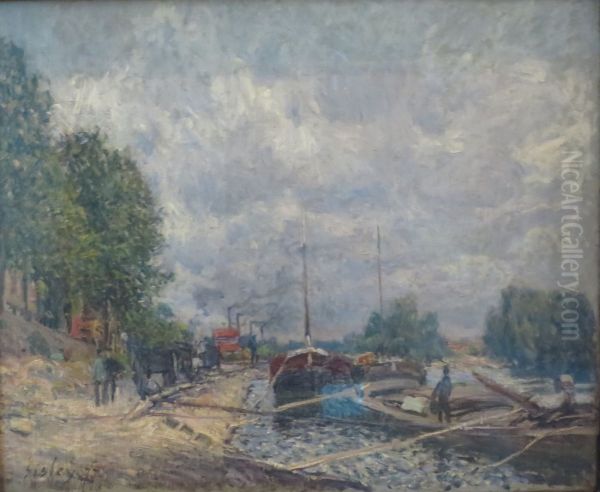 Barges In Billancourt Les Peniches A Billancourt - view 1