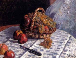 Still Life: Apples And Grapes