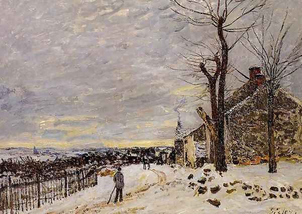 Snowy Weather At Veneux Nadon - view 1