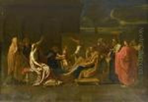 Moses Tramples On The Pharaoh's Crown by Nicolas Poussin
