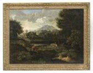 Landscape With Travellers Before A Lake