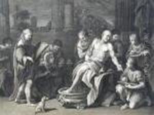 A Roman Emperor Recounting His Life To Historians by Nicolas Poussin