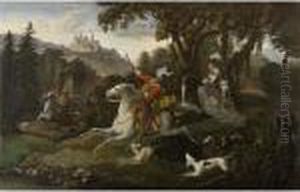 Scena Di Caccia by Nicolas Poussin