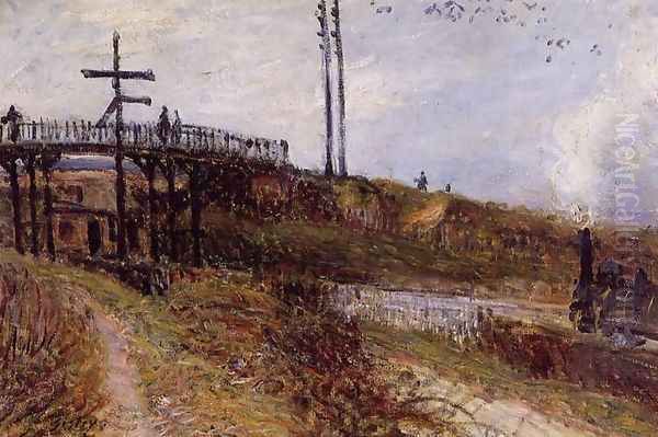 Footbridge over the Railroad at Sevres - view 1