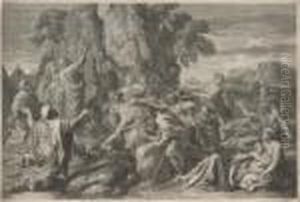 Moses Striking The Rock, By Claudia Stella