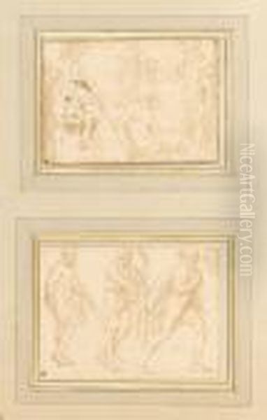 Etudes De Personnages Pour Une Scene D'histoire Antique - view 1