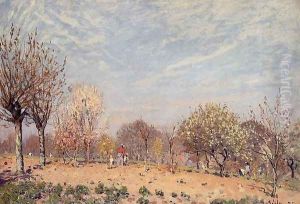 Apple Trees in Flower, Spring Morning by Alfred Sisley