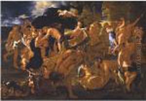 The Meeting Of Bacchus And Ariadne by Nicolas Poussin