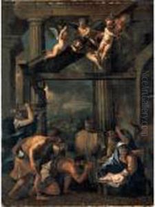 The Adoration Of The Shepherds by Nicolas Poussin