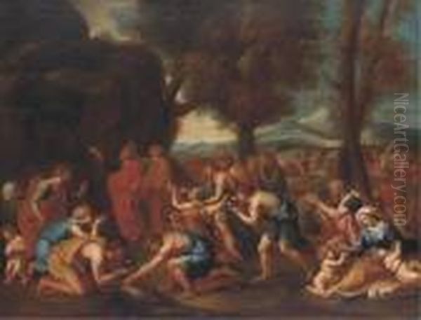 Moses Striking The Rock - view 1