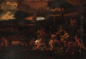 A Classical Landscape With Figures by Nicolas Poussin