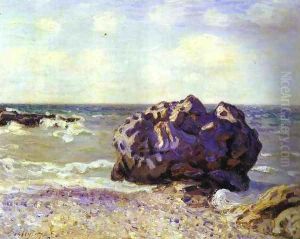 Langland Bay Storrs Rock Morning by Alfred Sisley
