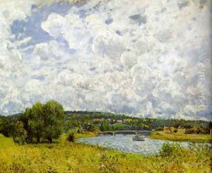 The Seine at Suresnes, 1877 by Alfred Sisley