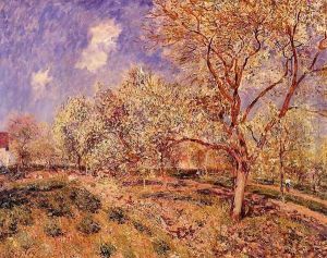 Spring at Veneux by Alfred Sisley