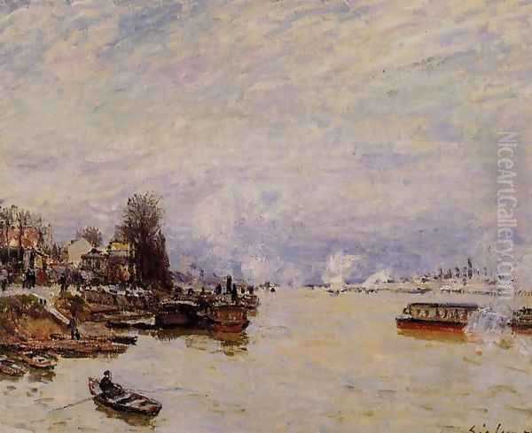 The Seine, View from the Quay de Pont du Jour - view 1