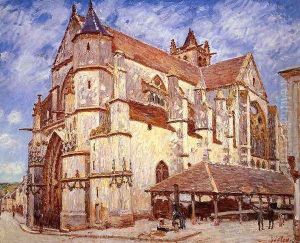 The Church at Moret, Evening, 1894 by Alfred Sisley