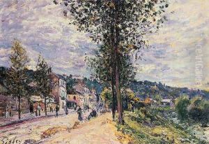 Street Entering the Village by Alfred Sisley