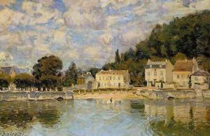 Horses being Watered at Marly-le-Roi by Alfred Sisley