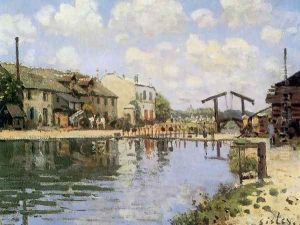 The Canal Saint-Martin, Paris, 1872 by Alfred Sisley