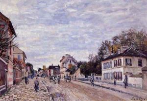 Street Scene in Marly by Alfred Sisley