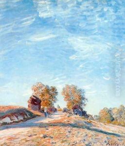 Hill Path in Sunlight by Alfred Sisley