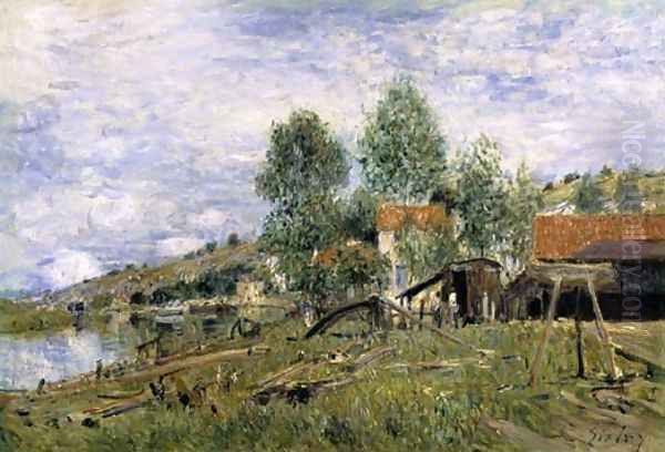 The Boatyard at Saint-Mammes - view 1