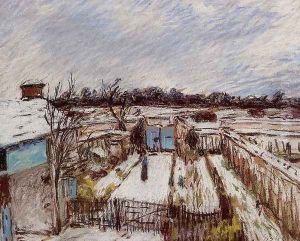 The Garden under the Snow by Alfred Sisley