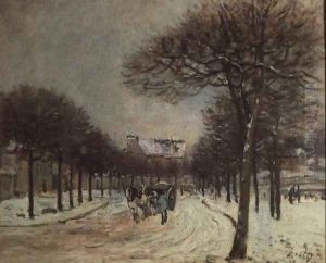 The Road to Saint-Germain at Marly, 1874-5 by Alfred Sisley
