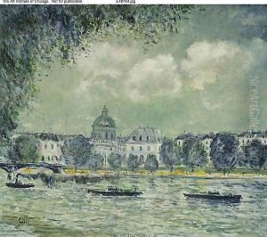The Seine with the Institute of France by Alfred Sisley
