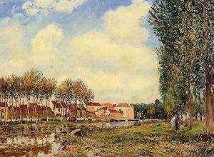 Banks of the Loing at Moret, Morning by Alfred Sisley