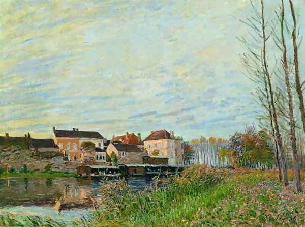 Evening in Moret, End of October - view 1