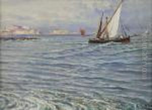 Napoli, Barche Di Pescatori In
Mare Con Castel Dell""ovo E Il Lungomare Di Via Partenope Sullo Sfondo by Attilio Pratella