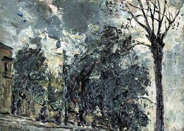 Paesaggio Con Case, Figure E Alberi - view 1