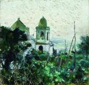 Veduta Costiera Con Orti E Campanile by Attilio Pratella