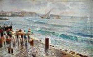 Pescatori A Mergellina by Attilio Pratella