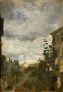 Scorcio Di Paesaggio Tra Edifici by Attilio Pratella