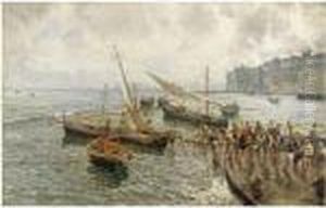 Pescatori A Mergellina by Attilio Pratella