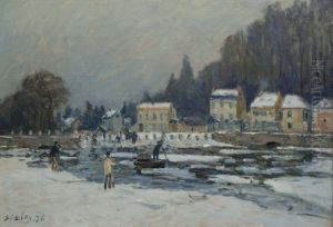 The Blocked Seine at Port-Marly by Alfred Sisley