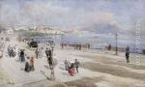 Passeggiata Sul Lungomare Caracciolo A Napoli by Attilio Pratella