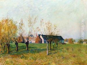 The Farm, 1874 by Alfred Sisley
