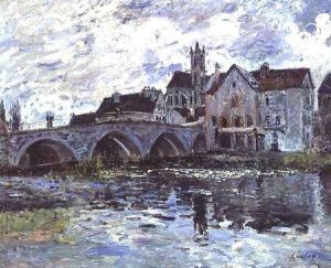 The Bridge of Moret-sur-Loing, 1887 by Alfred Sisley