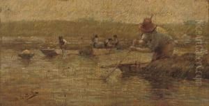 Collecting Fruits Of The Sea by Attilio Pratella