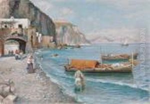 Scena Di Pesca by Attilio Pratella