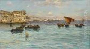 View Of Posilippo, Naples by Attilio Pratella