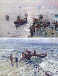 Loading The Boats At Dawn; Arriving Ashore