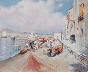 Marina A Portici by Attilio Pratella