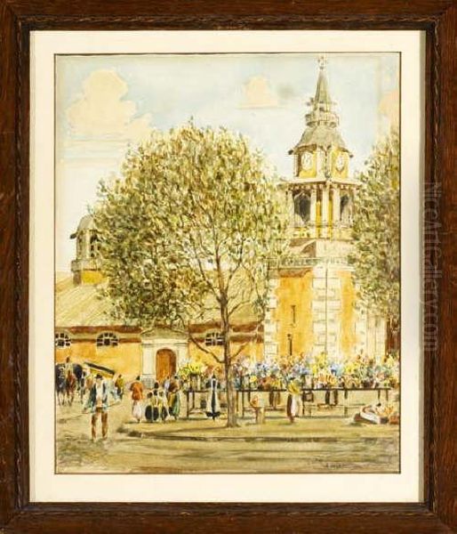 Italian Street Corner With View Of A Cathedral - view 1